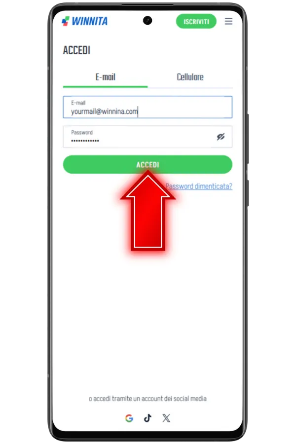 Conferma la registrazione